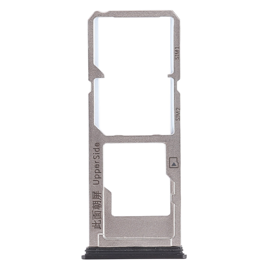 For Vivo Y53 2 x SIM Card Tray + Micro SD Card Tray (Black)