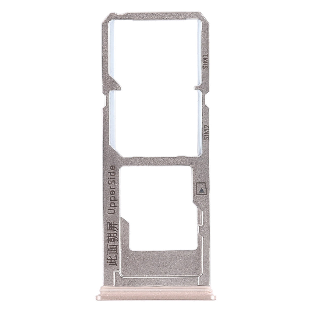 For Vivo Y53 2 x SIM Card Tray + Micro SD Card Tray (Gold)