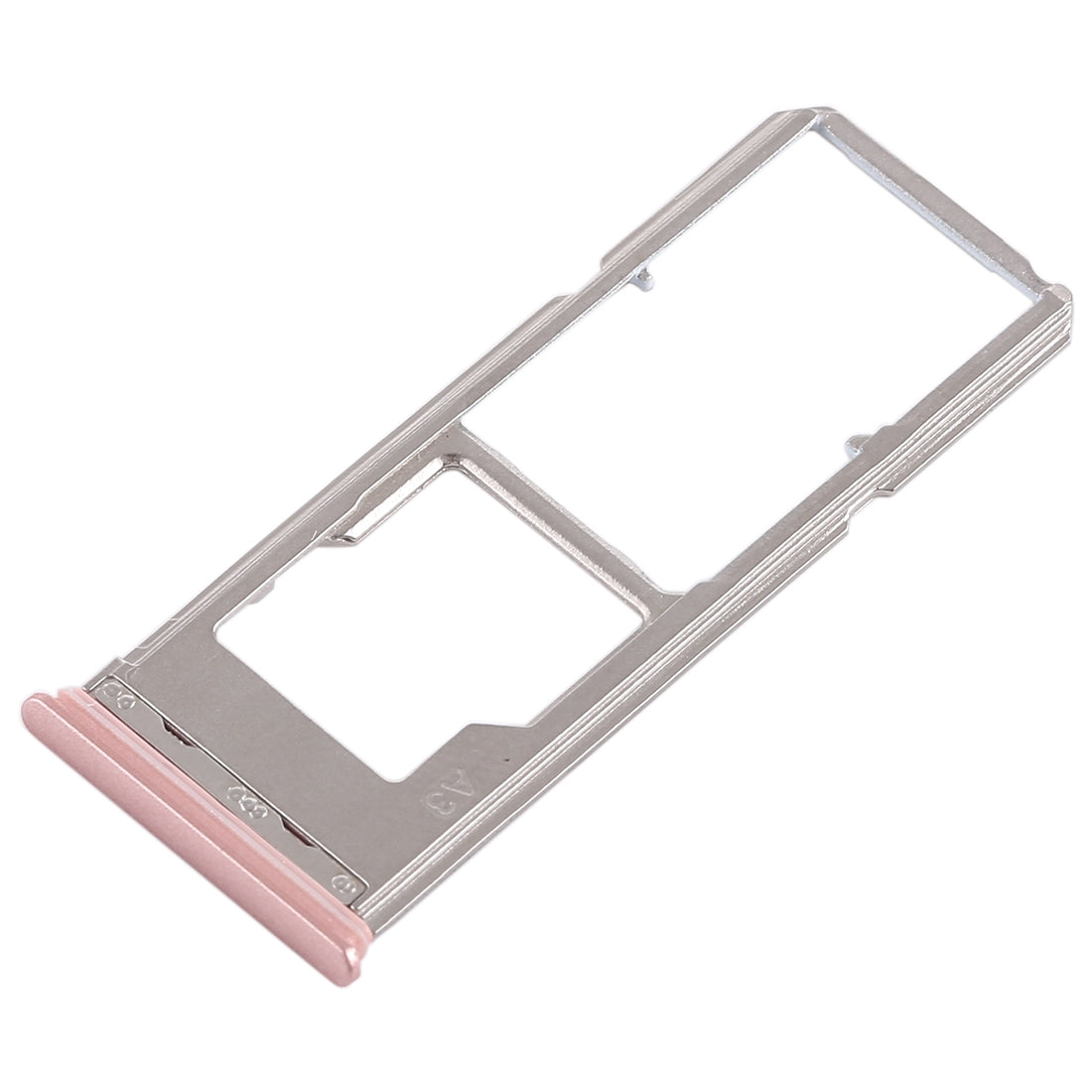 For Vivo Y53 2 x SIM Card Tray + Micro SD Card Tray (Rose Gold)