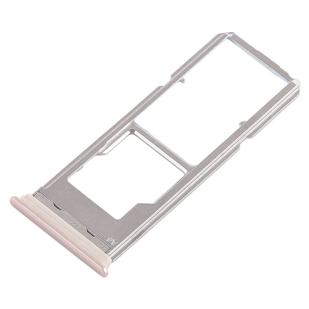 For Vivo Y79 2 x SIM Card Tray + Micro SD Card Tray (Gold)