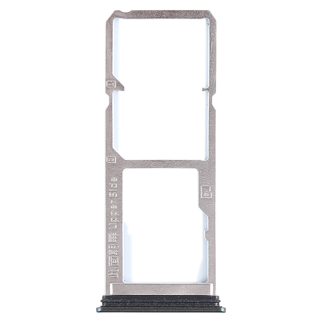 For Vivo Y75 2 x SIM Card Tray + Micro SD Card Tray (Black)