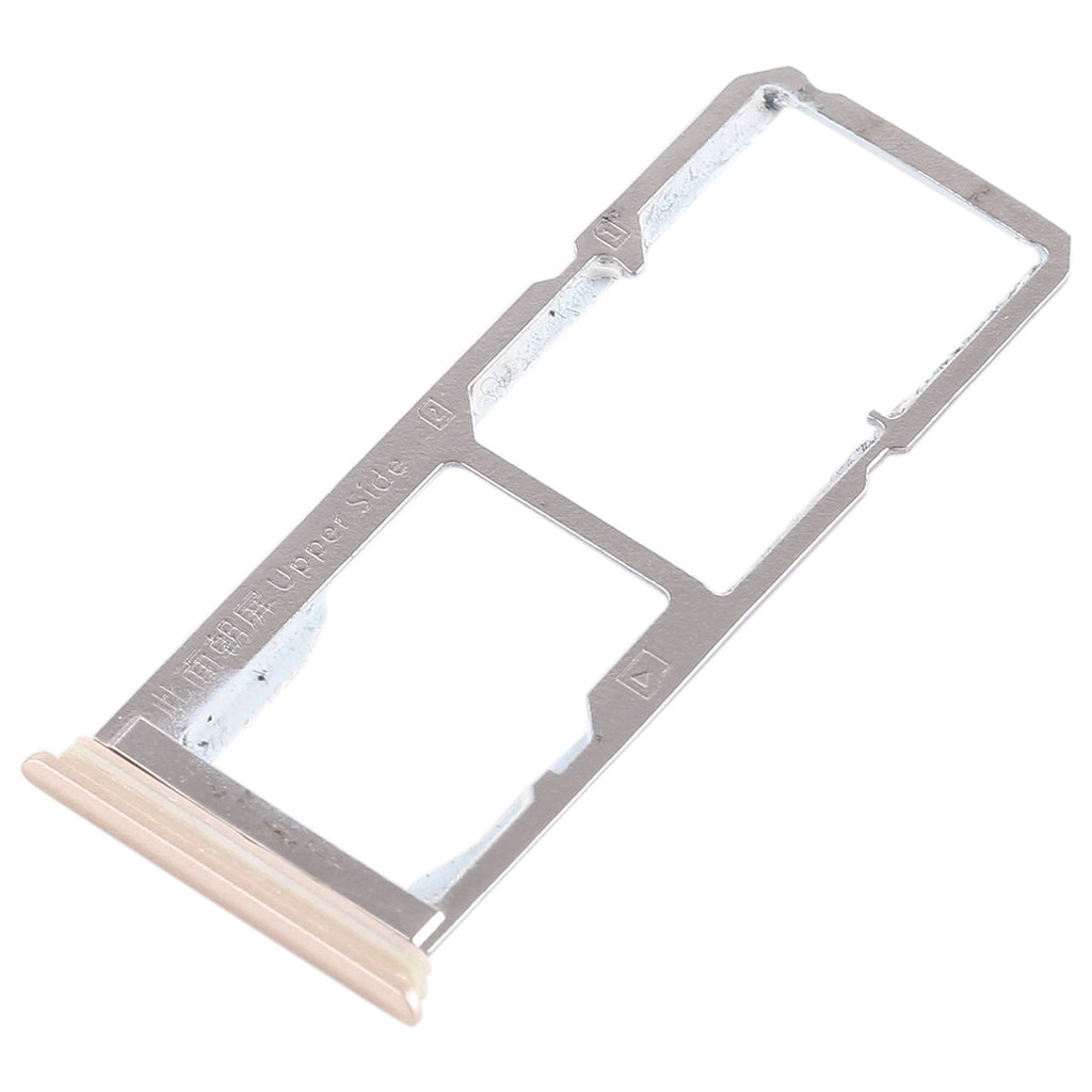 For Vivo Y75 2 x SIM Card Tray + Micro SD Card Tray (Gold)