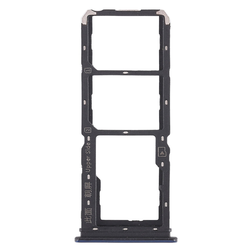 For Vivo Y97 2 x SIM Card Tray + Micro SD Card Tray (Blue)