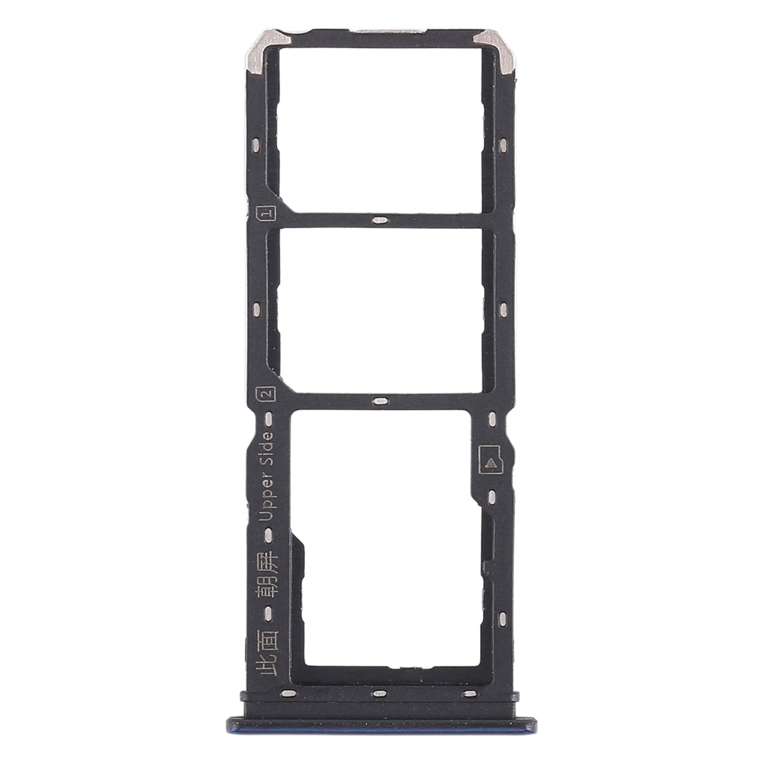 For Vivo Y97 2 x SIM Card Tray + Micro SD Card Tray (Blue)