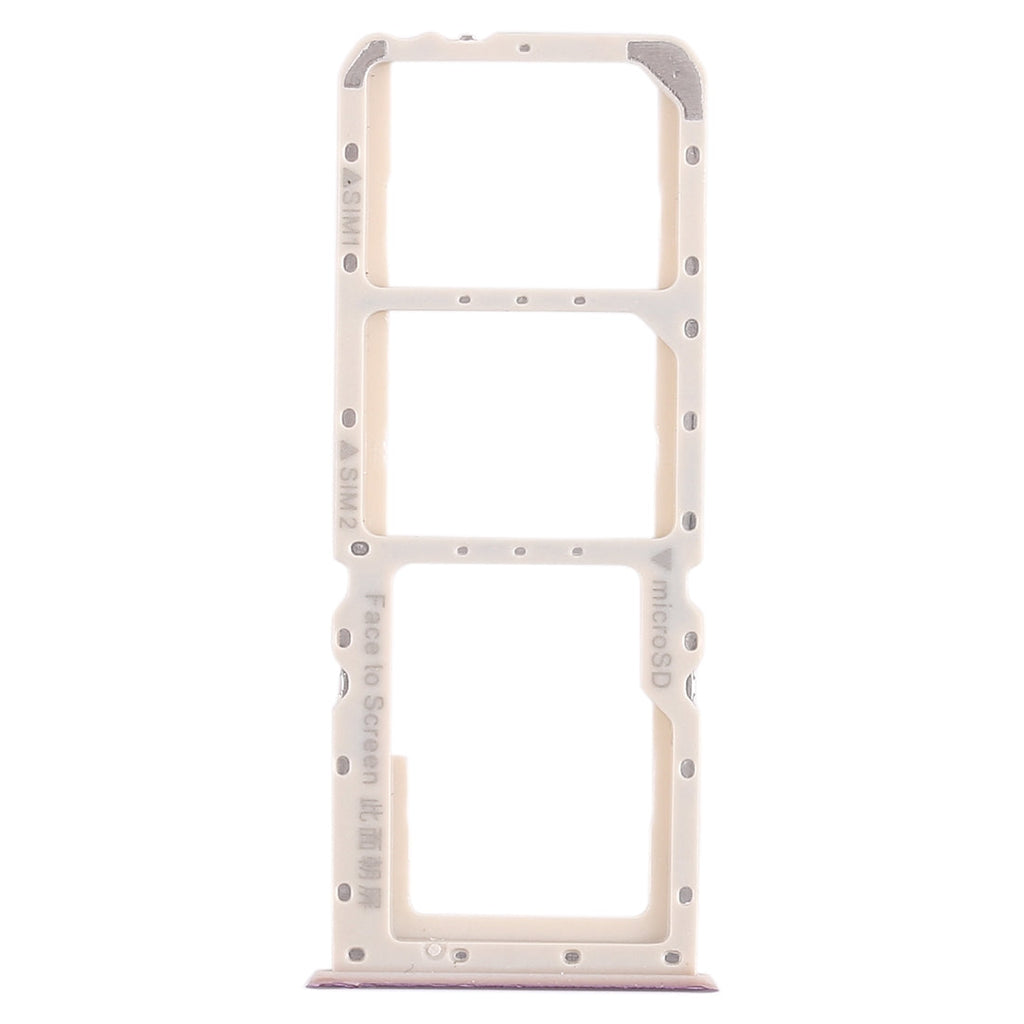 For OPPO A5 / A3s 2 x SIM Card Tray + Micro SD Card Tray (Purple)