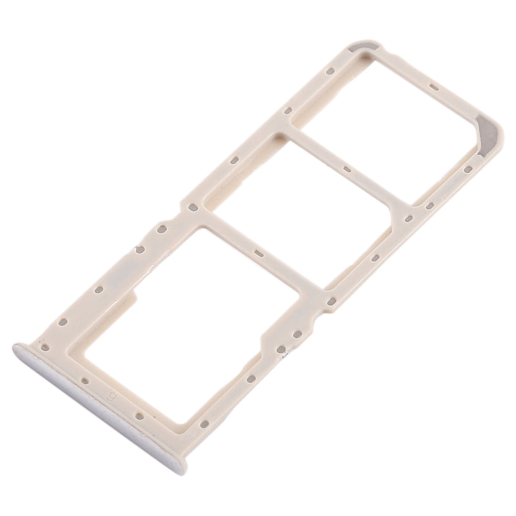 For OPPO A5 / A3s 2 x SIM Card Tray + Micro SD Card Tray (Silver)