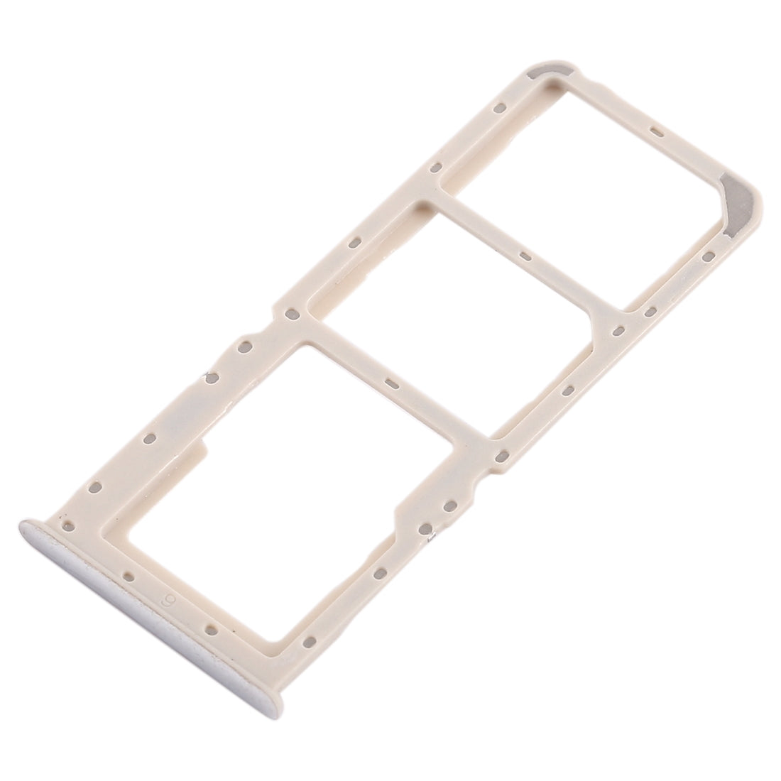 For OPPO A5 / A3s 2 x SIM Card Tray + Micro SD Card Tray (Silver)