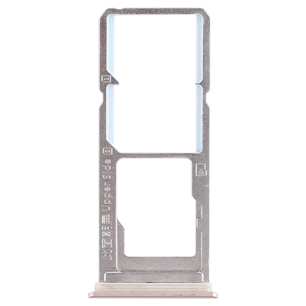 For Vivo Y85 / Z1 / Z1i / V9 Youth / V9 2 x SIM Card Tray + Micro SD Card Tray (Gold)