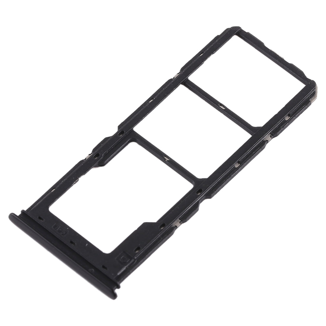 For Vivo Y93 2 x SIM Card Tray + Micro SD Card Tray (Black)