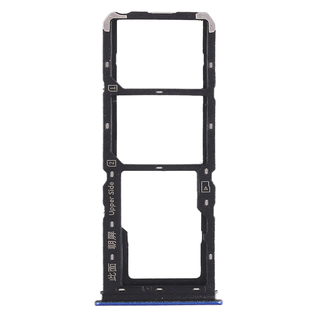 For Vivo Y93 2 x SIM Card Tray + Micro SD Card Tray (Blue)