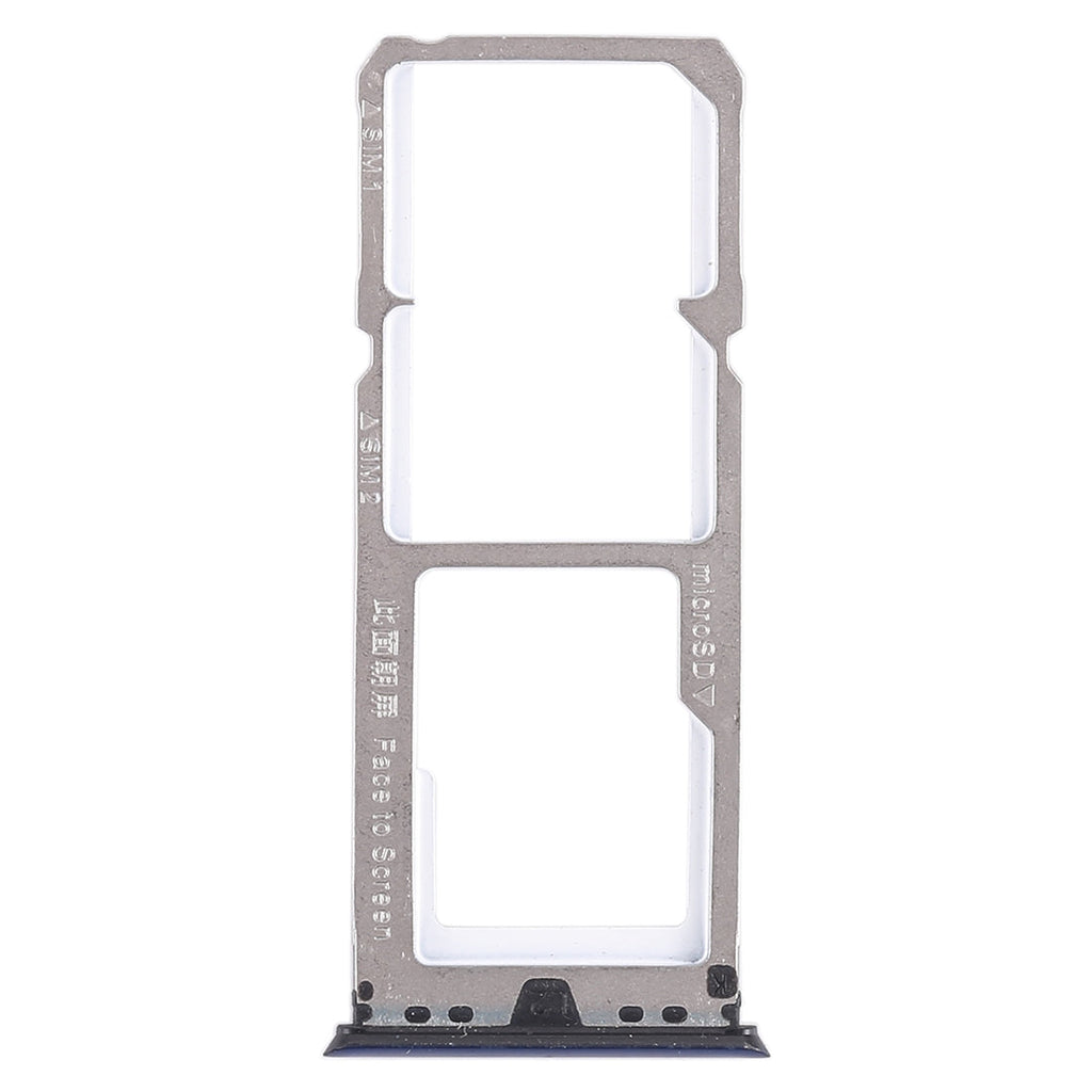 For OPPO A79 2 x SIM Card Tray + Micro SD Card Tray (Blue)