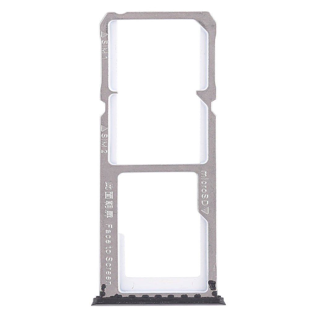 For OPPO A83 2 x SIM Card Tray + Micro SD Card Tray (Black)
