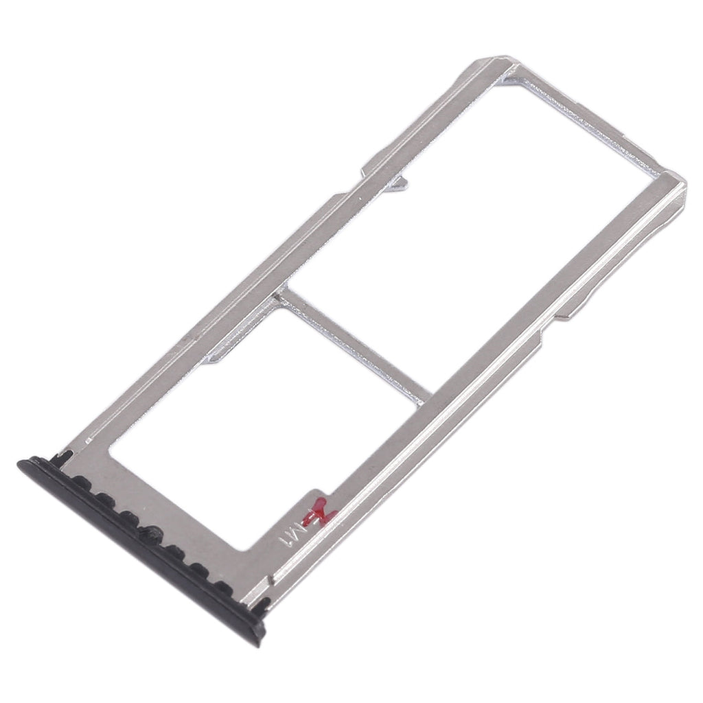 For OPPO A83 2 x SIM Card Tray + Micro SD Card Tray (Black)