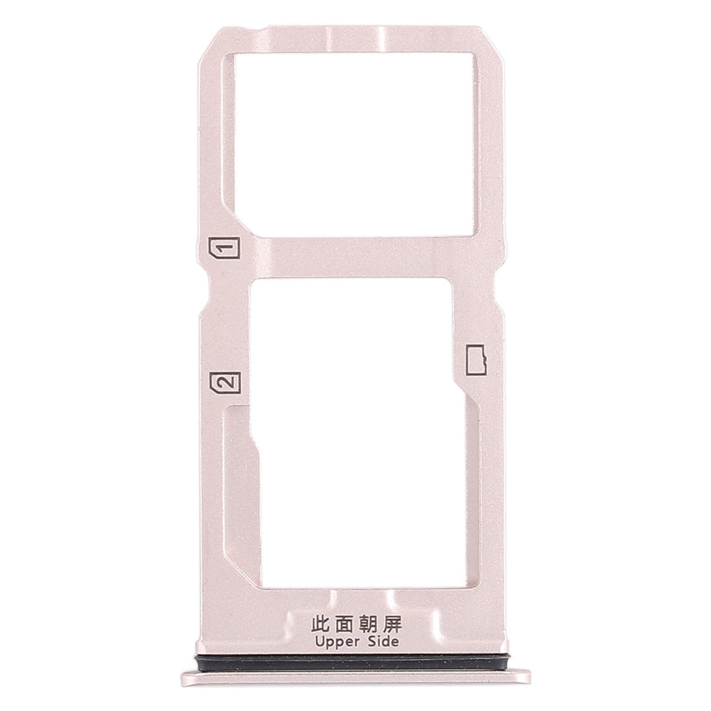 For Vivo X20 SIM Card Tray + SIM Card Tray / Micro SD Card Tray (Gold)