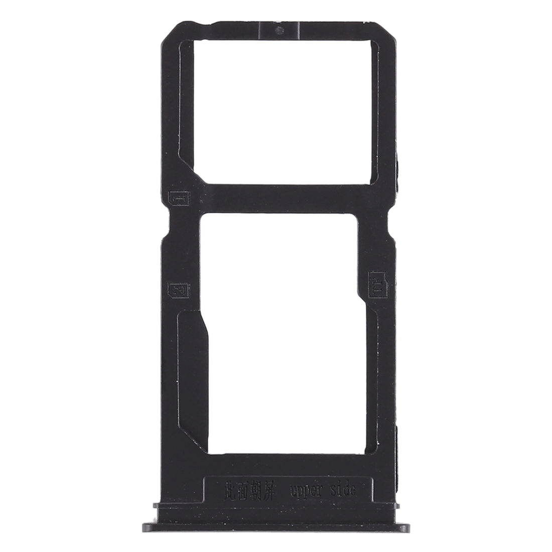 For Vivo X20 Plus SIM Card Tray + SIM Card Tray / Micro SD Card Tray (Black)