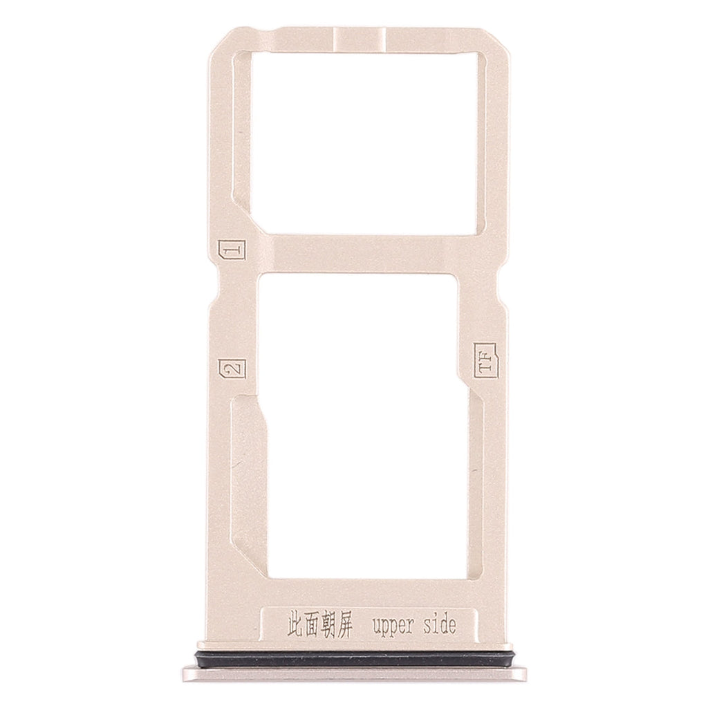 For Vivo X20 Plus SIM Card Tray + SIM Card Tray / Micro SD Card Tray (Gold)