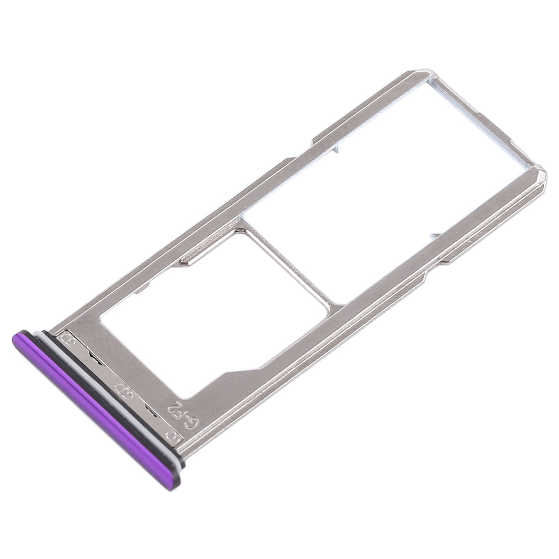 For Vivo Z1 2 x SIM Card Tray + Micro SD Card Tray (Purple)