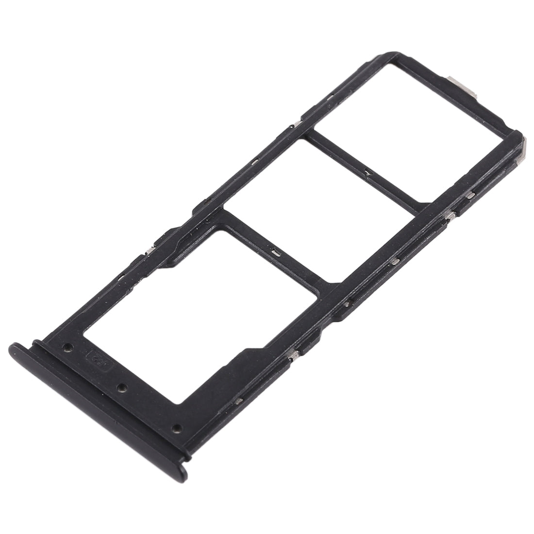 For Vivo Y71 2 x SIM Card Tray + Micro SD Card Tray (Black)