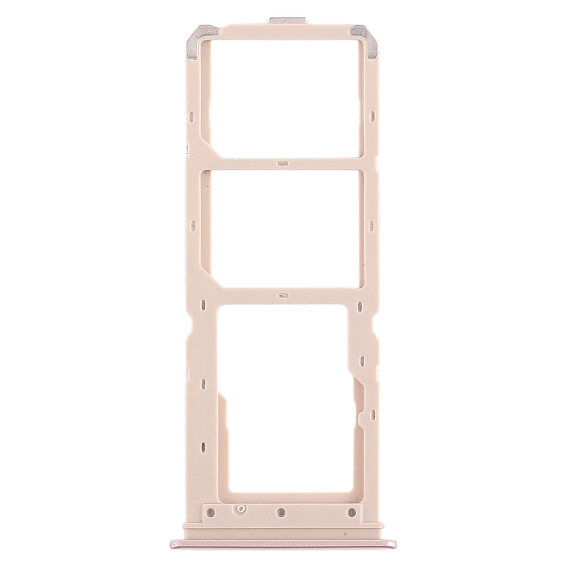 For Vivo Y71 2 x SIM Card Tray + Micro SD Card Tray (Rose Gold)