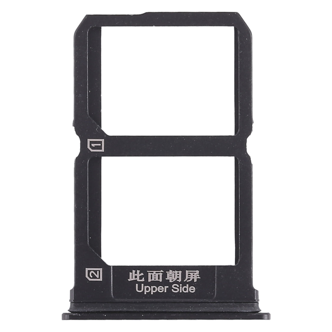 For Vivo X9s 2 x SIM Card Tray (Black)