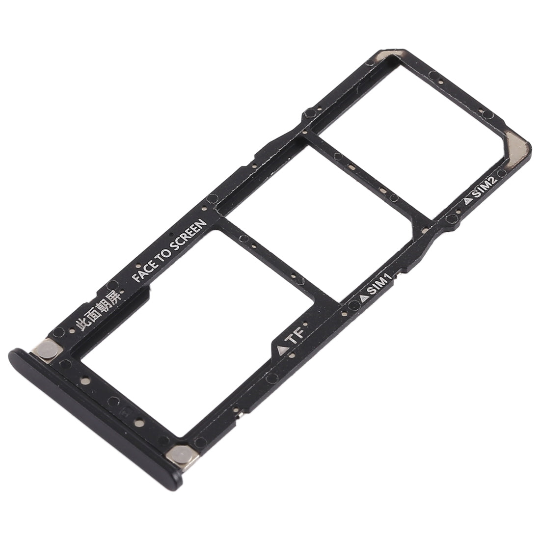 2 x SIM Card Tray + Micro SD Card Tray for Xiaomi Redmi 6 Pro(Black)