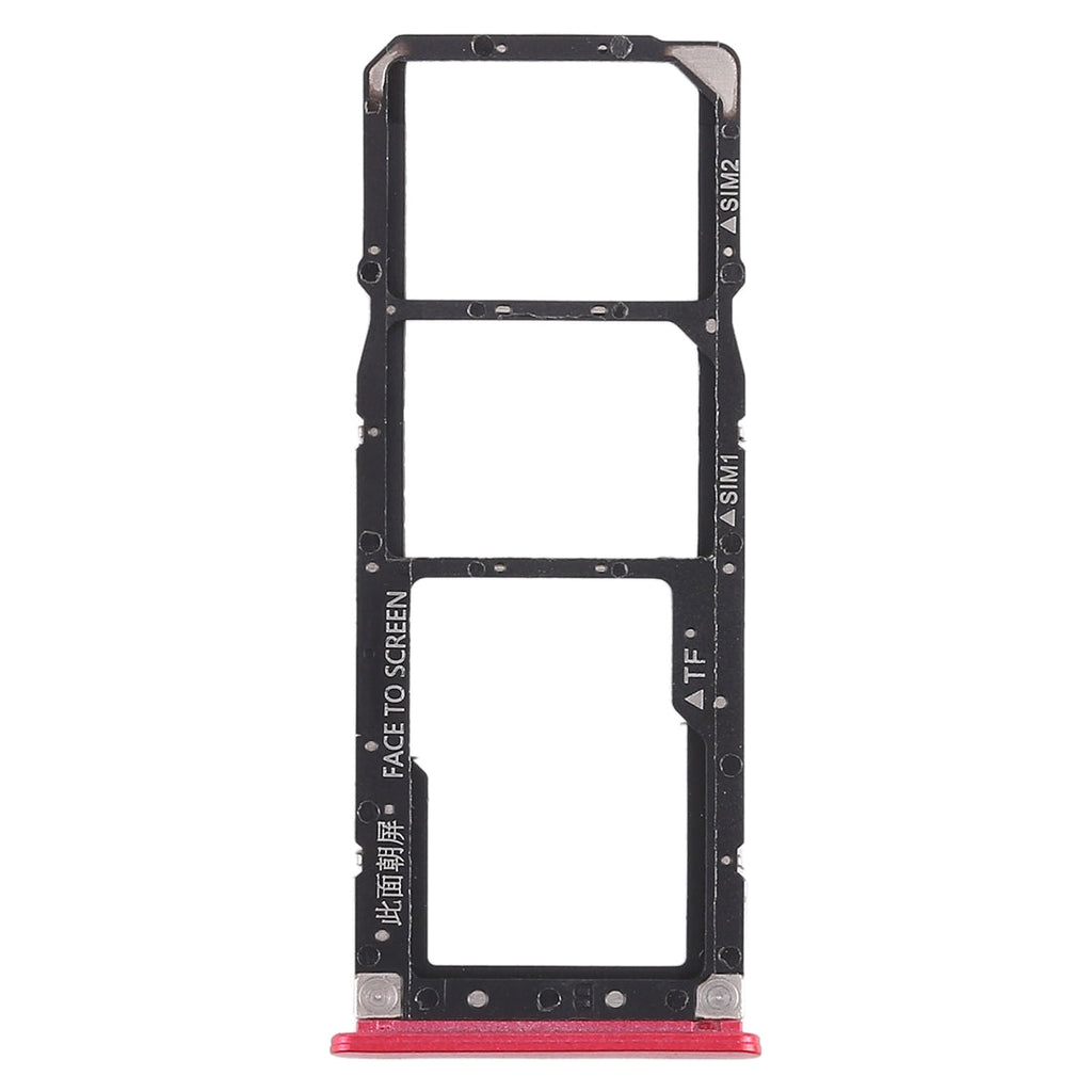 2 x SIM Card Tray + Micro SD Card Tray for Xiaomi Redmi 6 Pro(Red)