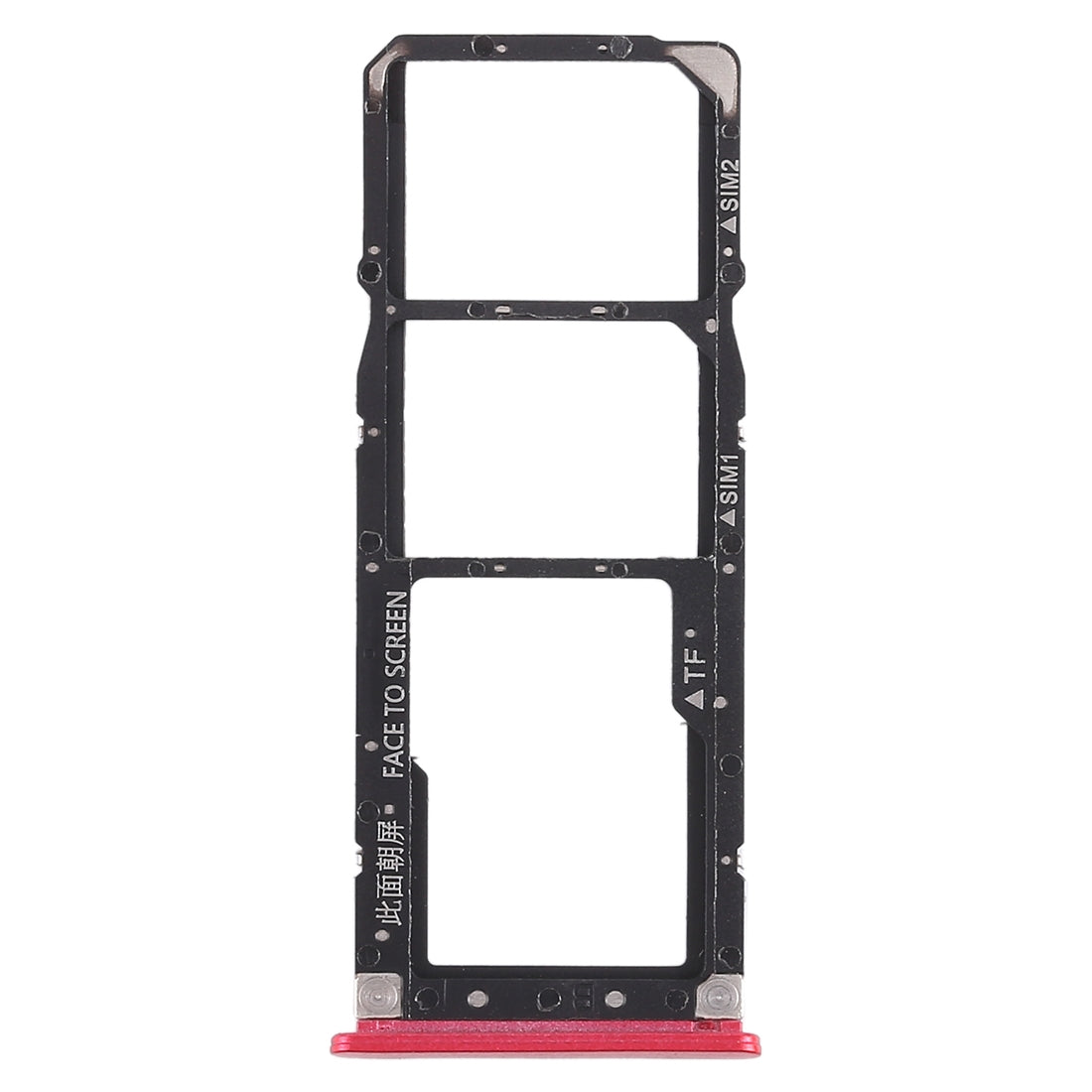 2 x SIM Card Tray + Micro SD Card Tray for Xiaomi Redmi 6 Pro(Red)