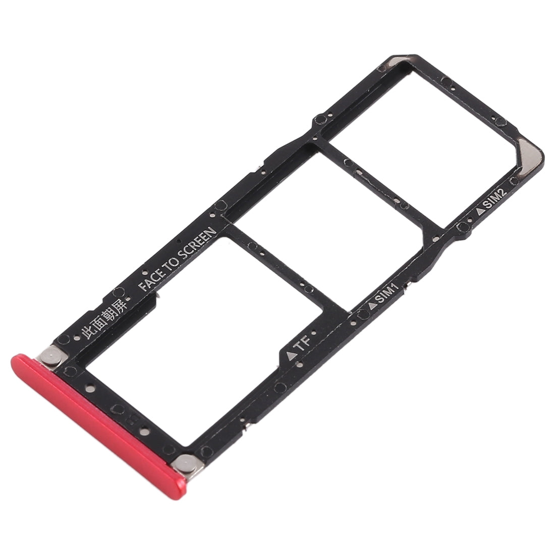 2 x SIM Card Tray + Micro SD Card Tray for Xiaomi Redmi 6 Pro(Red)