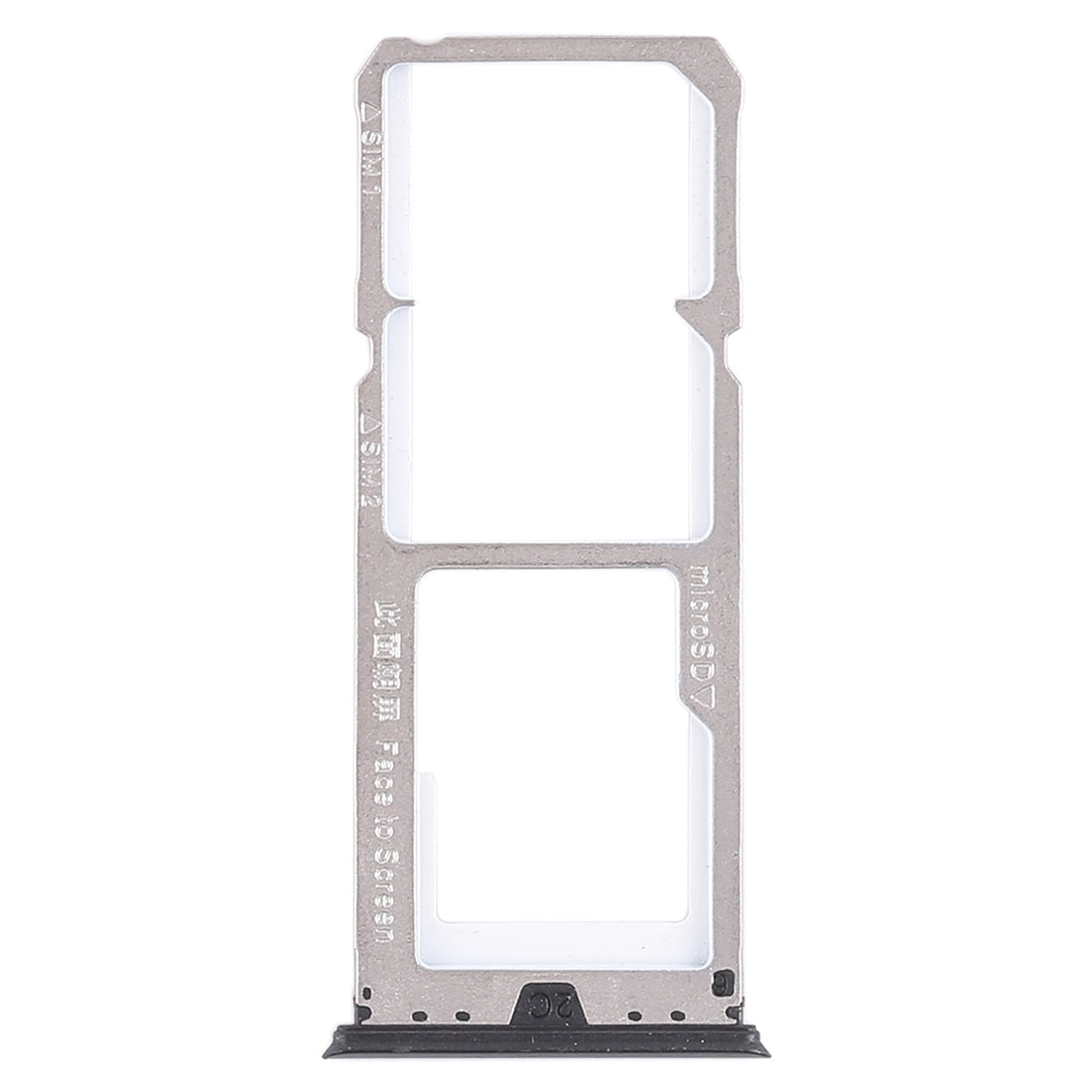 For OPPO A73 / F5 2 x SIM Card Tray + Micro SD Card Tray (Black)