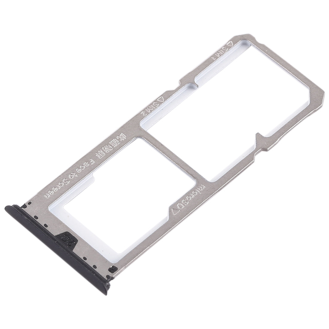 For OPPO A73 / F5 2 x SIM Card Tray + Micro SD Card Tray (Black)