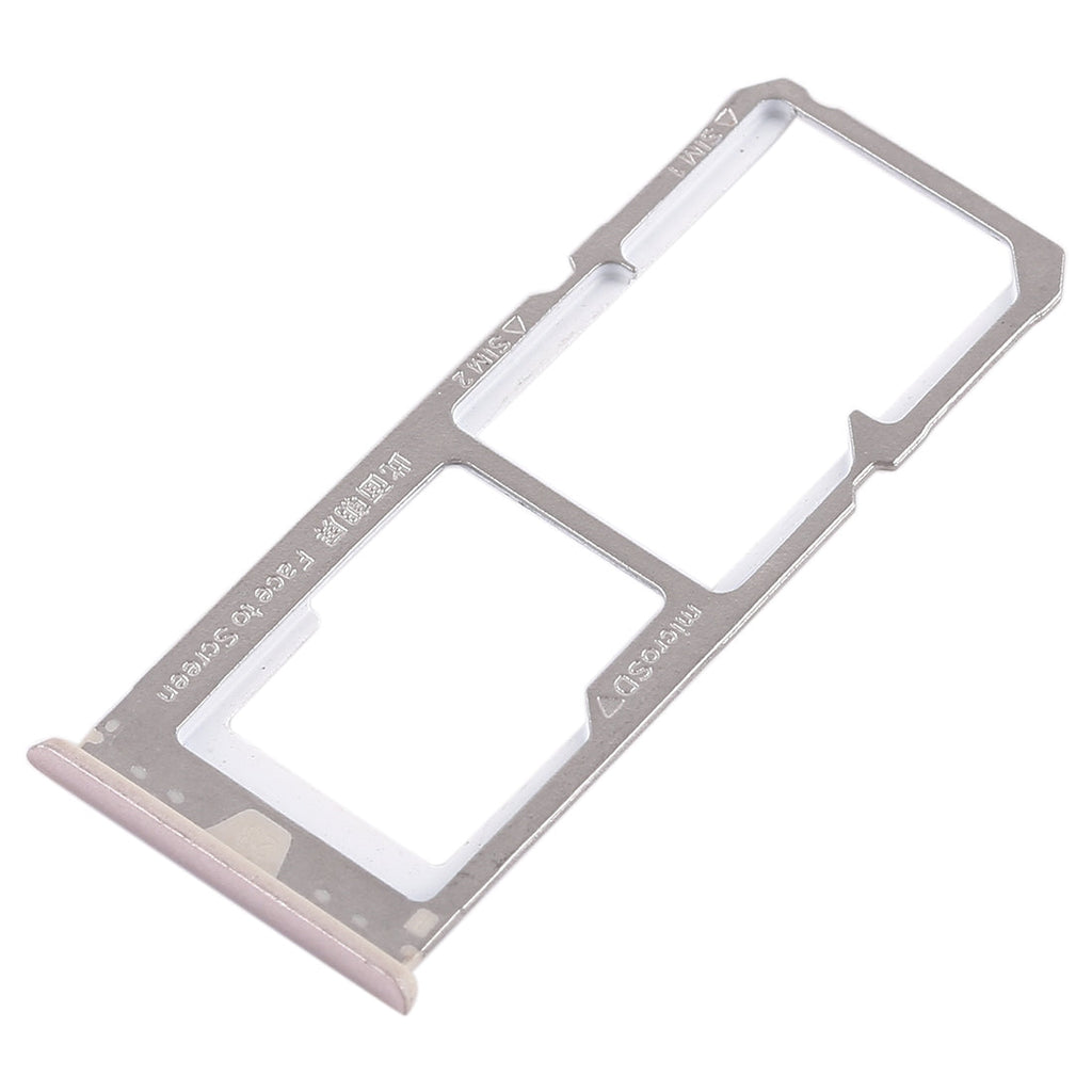For OPPO A73 / F5 2 x SIM Card Tray + Micro SD Card Tray (Gold)
