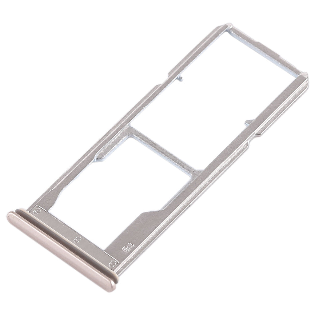 For Vivo Y69 2 x SIM Card Tray + Micro SD Card Tray (Gold)