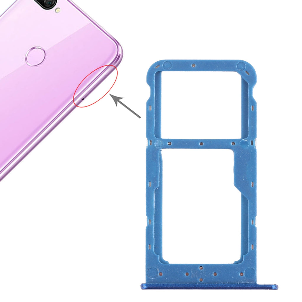 SIM Card Tray + SIM Card Tray / Micro SD Card Tray for Huawei Honor 9i (Blue)