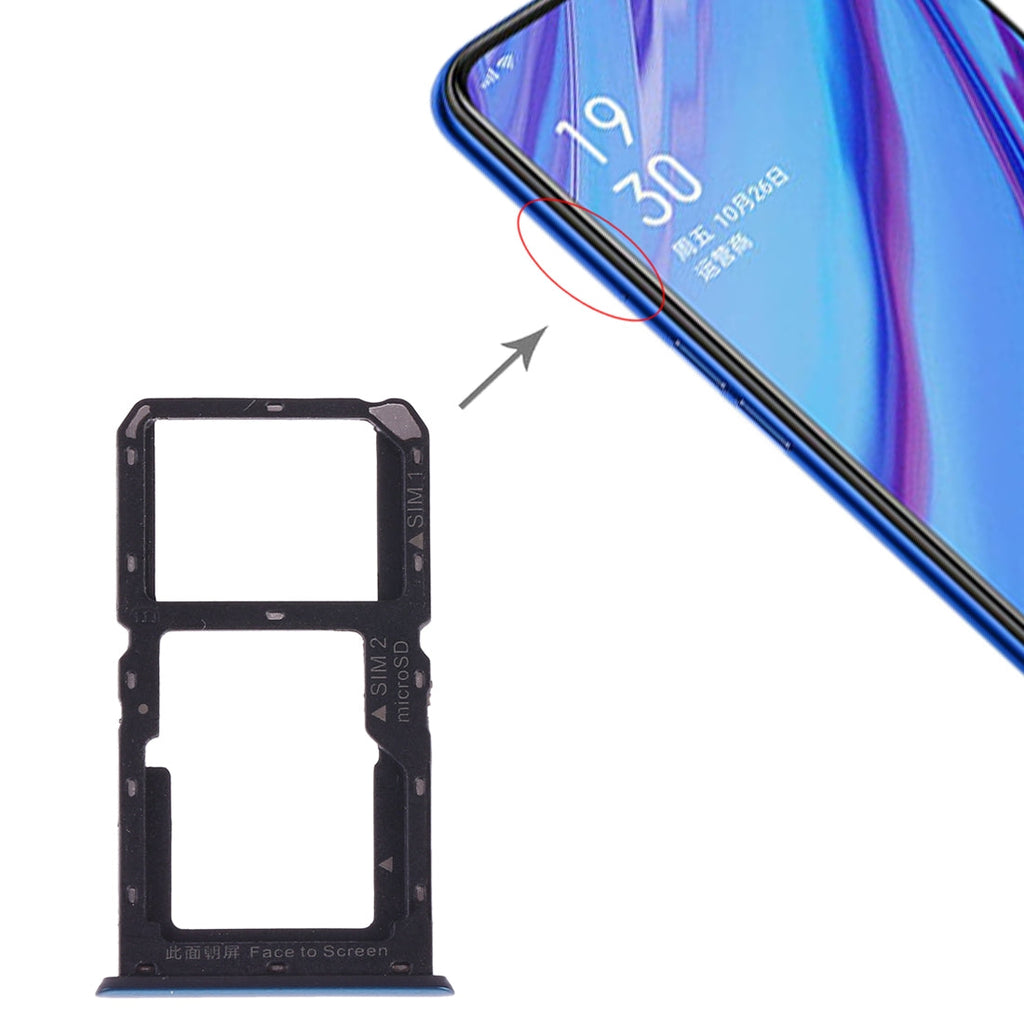 For OPPO A9 SIM Card Tray + SIM Card / Micro SD Card (Green)