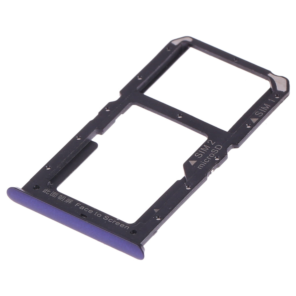For OPPO A9 SIM Card Tray + SIM Card / Micro SD Card (Blue)