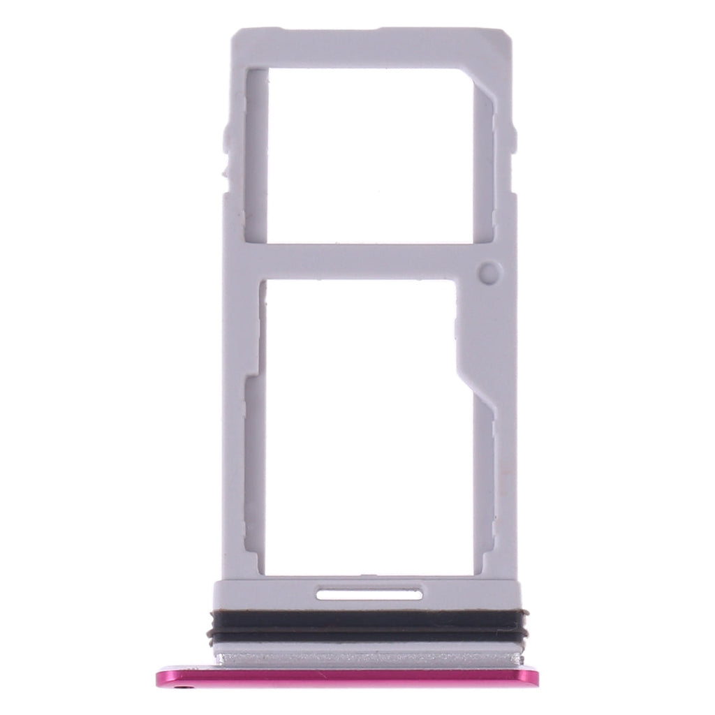 SIM Card Tray + SIM Card Tray / Micro SD Card Tray for LG G7 ThinQ G710 G710EM G710PM G710VMP G710ULM (Purplish Red)