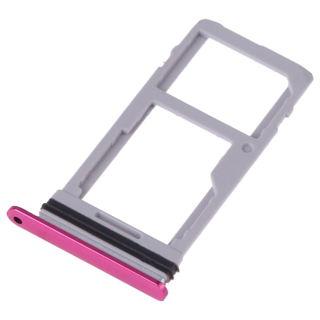 SIM Card Tray + SIM Card Tray / Micro SD Card Tray for LG G7 ThinQ G710 G710EM G710PM G710VMP G710ULM (Purplish Red)