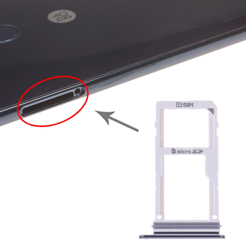 SIM Card Tray + SIM Card Tray / Micro SD Card Tray for LG V30 VS996 LS998U H933 LS998U (Black)