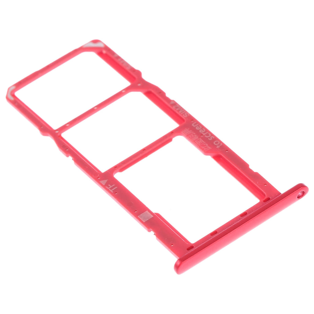 SIM Card Tray + SIM Card Tray + Micro SD Card Tray for Huawei Y7 (2019) / Y7 Pro (2019) / Y7 Prime (2019) (Red)