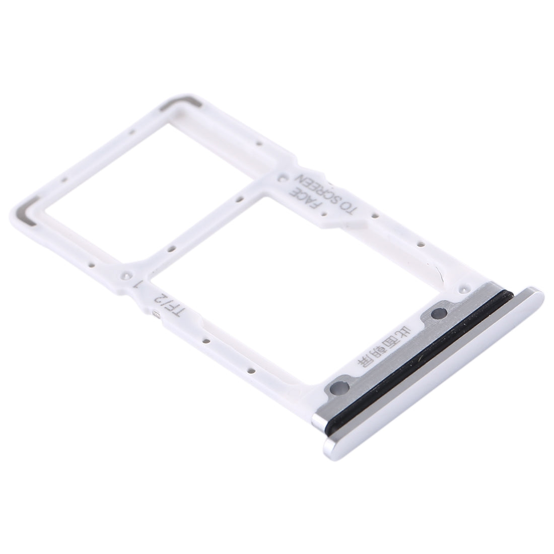 SIM Card Tray + SIM Card Tray / Micro SD Card Tray for Xiaomi Mi CC9 (Silver)