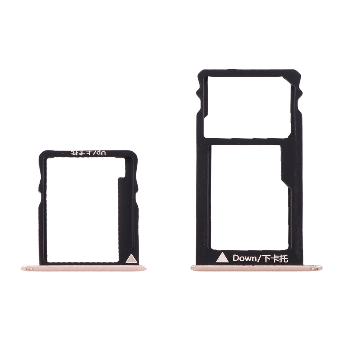 For Huawei Honor 5X / GR5 Micro SIM Card Tray + Nano SIM & Micro SD Card Tray(Gold)