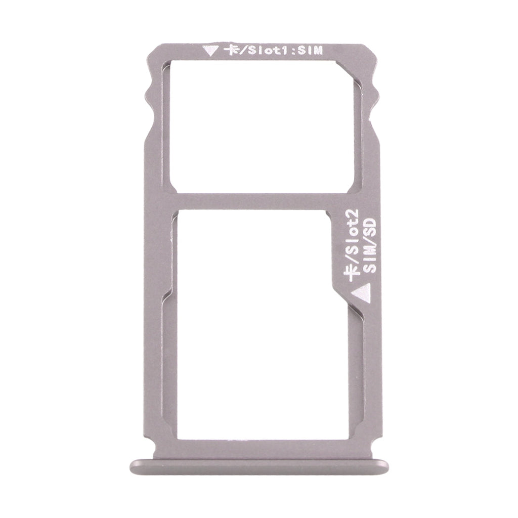 For Huawei Mate S Nano SIM Card Tray + Nano SIM / Micro SD Card Tray (Grey)