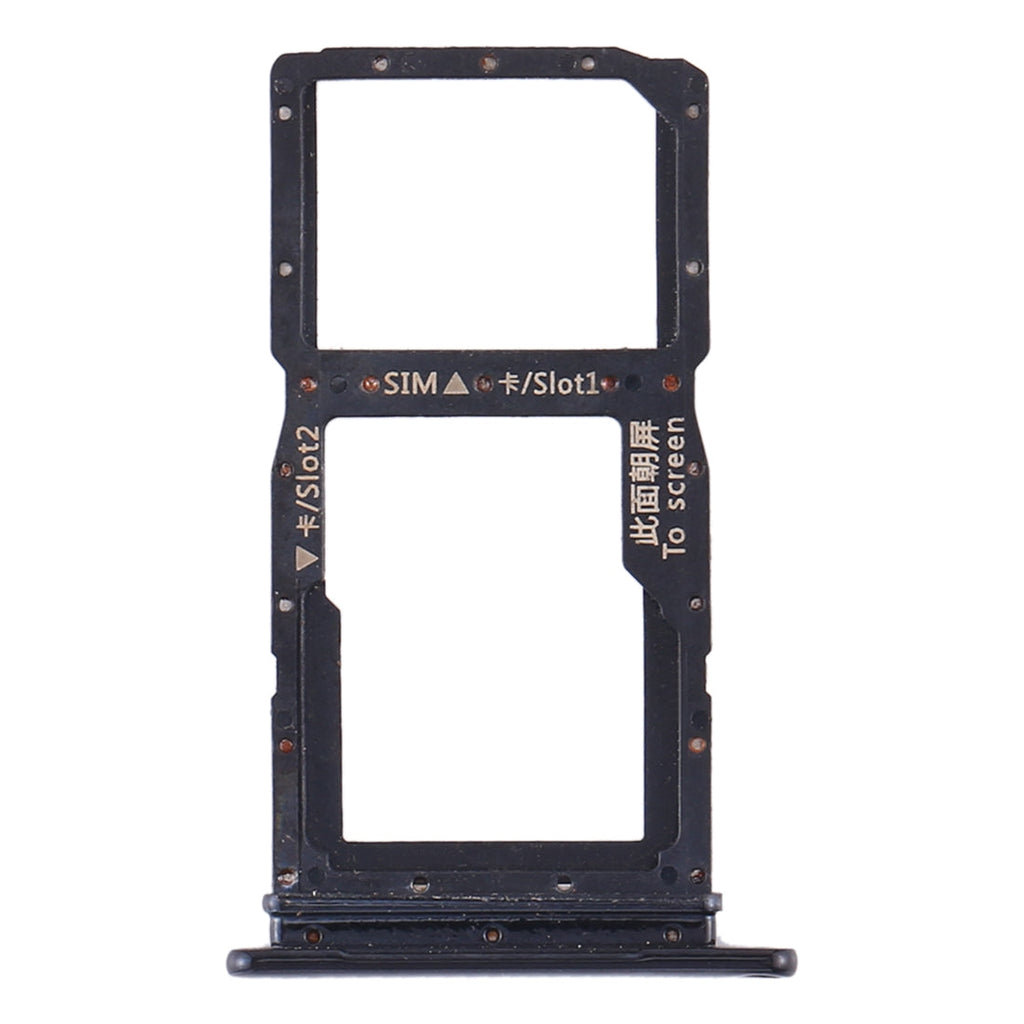 SIM Card Tray + SIM Card Tray / Micro SD Card Tray for Huawei Honor 9X / Honor 9X Pro(Black)