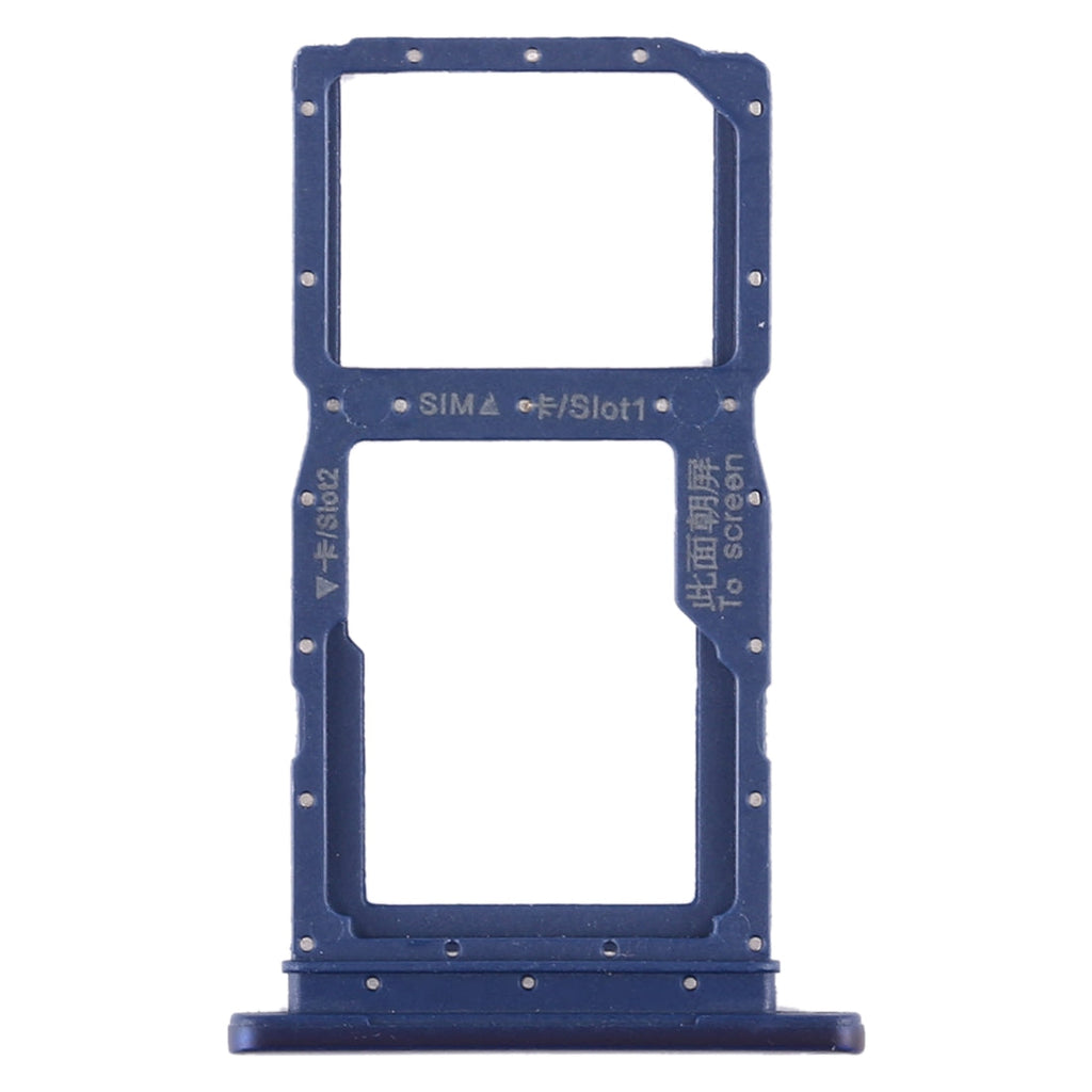 SIM Card Tray + SIM Card Tray / Micro SD Card Tray for Huawei Honor 9X / Honor 9X Pro(Blue)