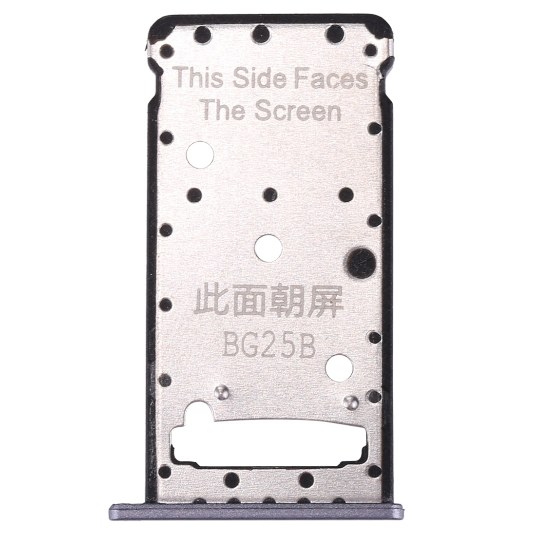 For Huawei Enjoy 7 Plus / Y7 Prime SIM Card Tray & SIM / Micro SD Card Tray(Grey)