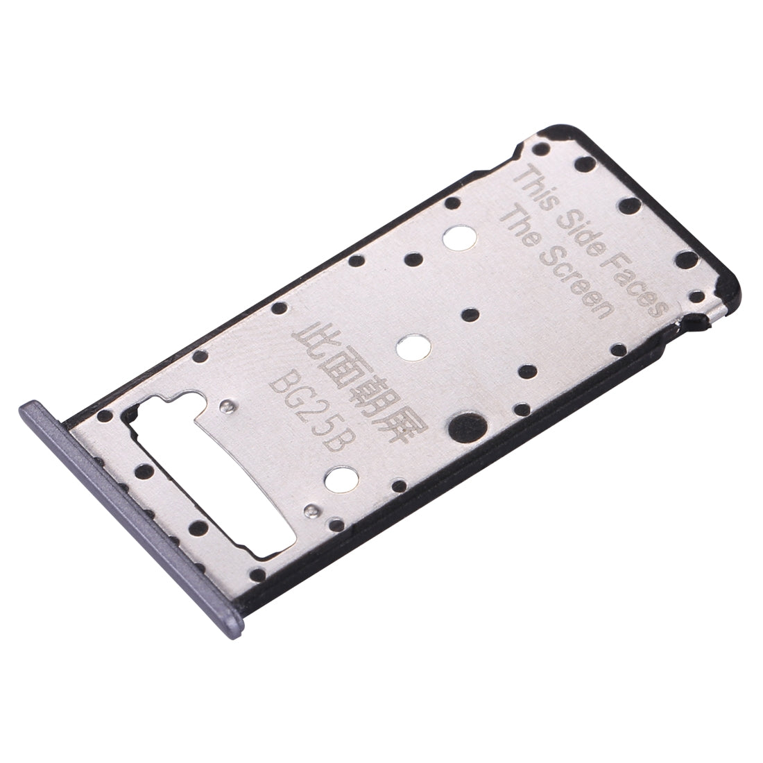 For Huawei Enjoy 7 Plus / Y7 Prime SIM Card Tray & SIM / Micro SD Card Tray(Grey)