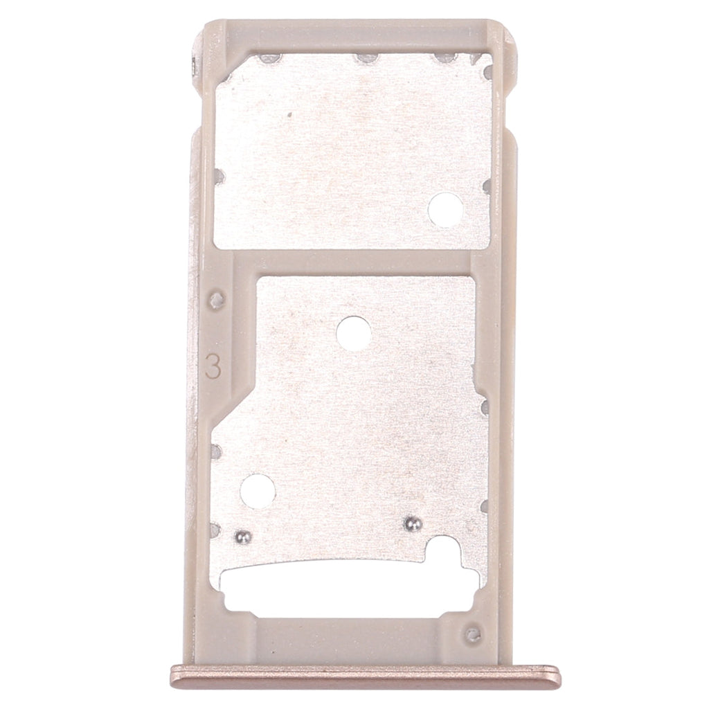 For Huawei Enjoy 7 Plus / Y7 Prime SIM Card Tray & SIM / Micro SD Card Tray(Gold)