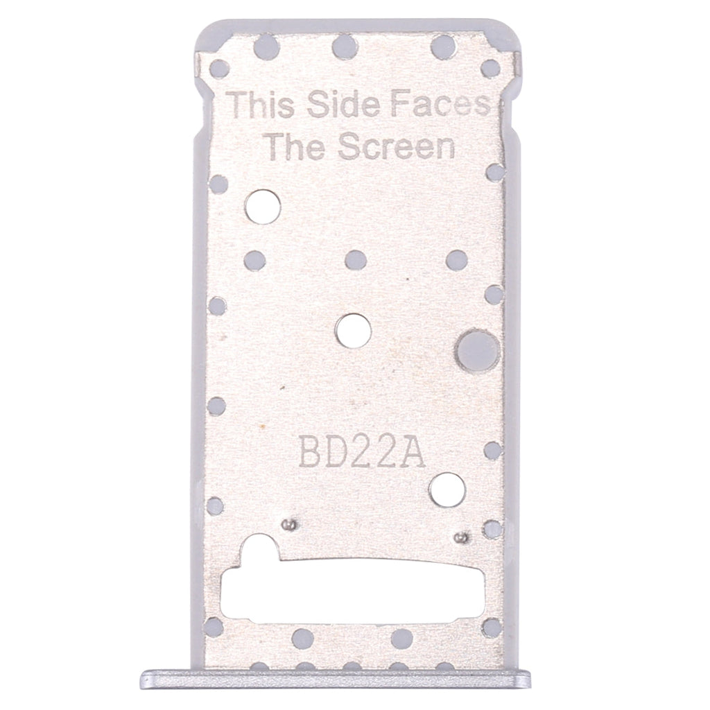 For Huawei Enjoy 7 Plus / Y7 Prime SIM Card Tray & SIM / Micro SD Card Tray(Silver)