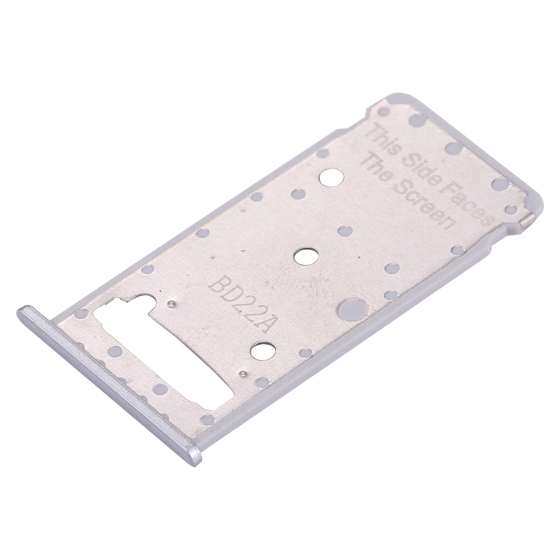 For Huawei Enjoy 7 Plus / Y7 Prime SIM Card Tray & SIM / Micro SD Card Tray(Silver)