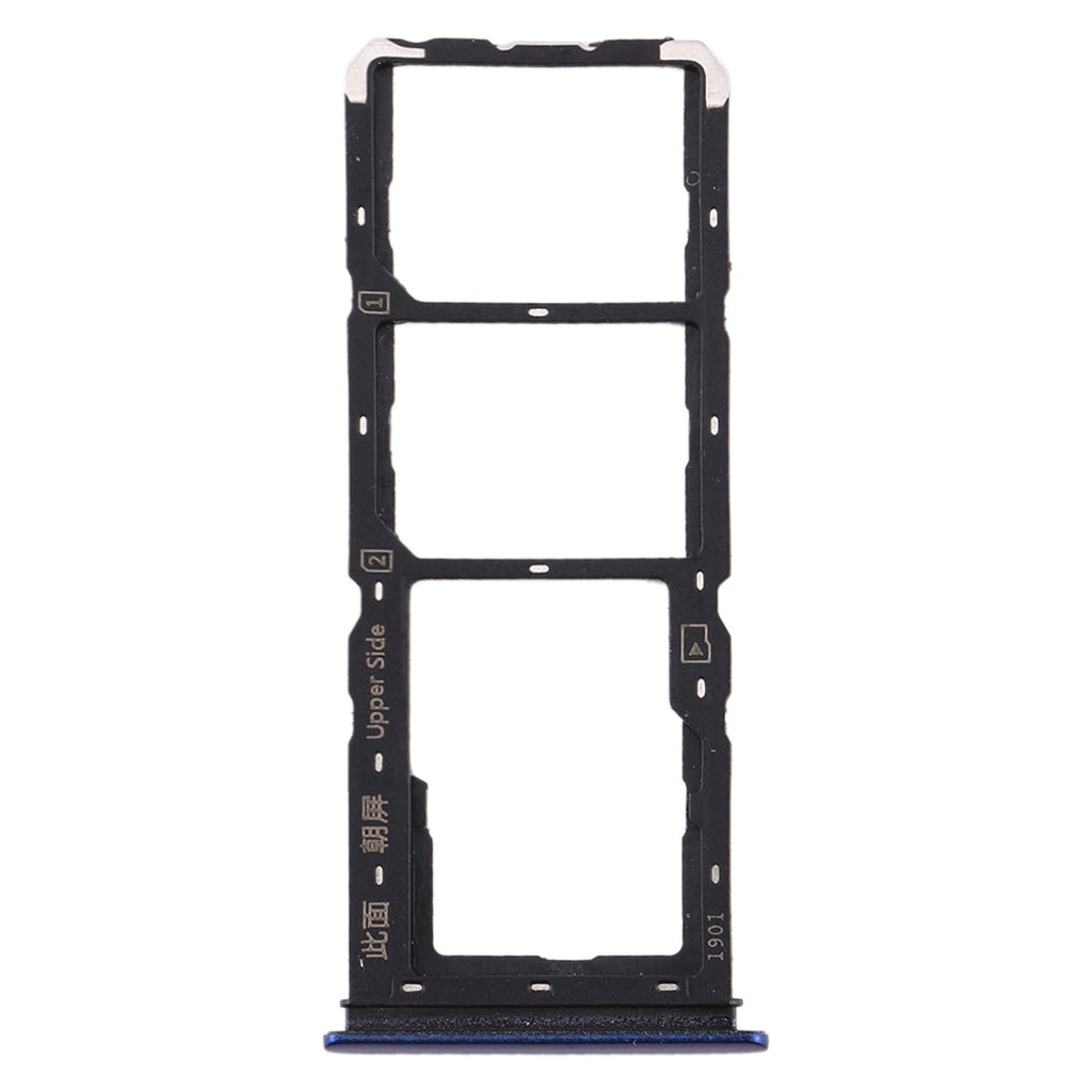 For Vivo U3x / U10 SIM Card Tray + SIM Card Tray + Micro SD Card Tray (Blue)